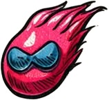 a pink flaming with a blue eye and a pink flaming with a blue eye.jpg